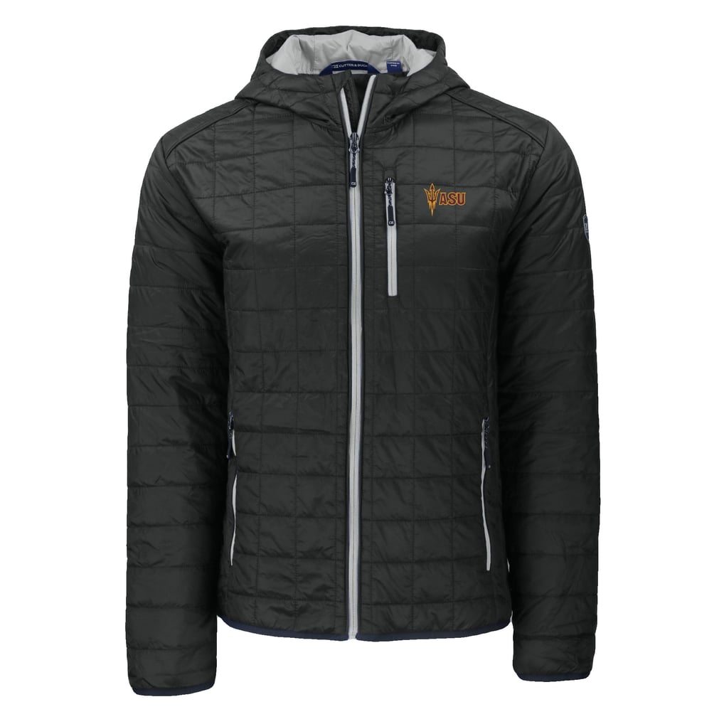  Arizona State Sun Devils Cutter & Buck Rainier Eco PrimaLoft Hooded Full-Zip Jacket - Black